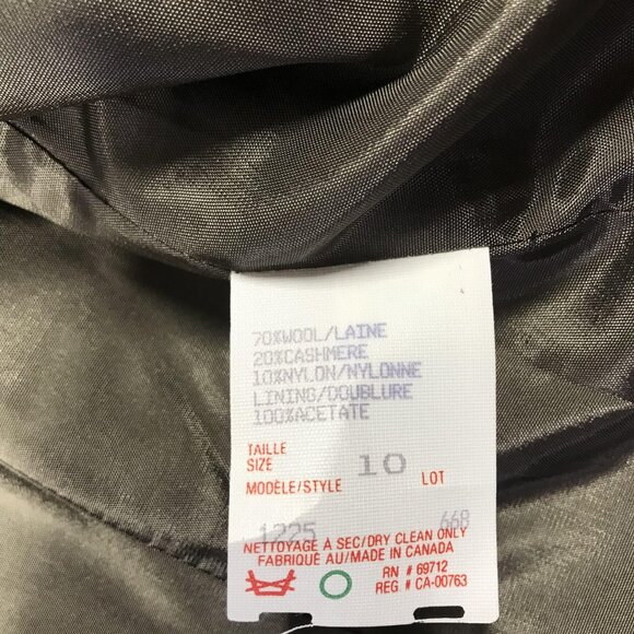 Harry Rosen Skirt Suit Womens 10 Brown Plaid Wool Cashmere Blazer Jacket Set - Picture 5 of 16